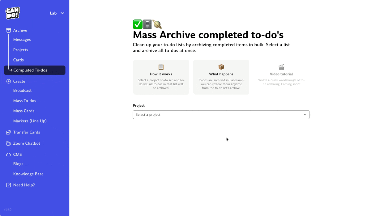 Archive Completed To-dos