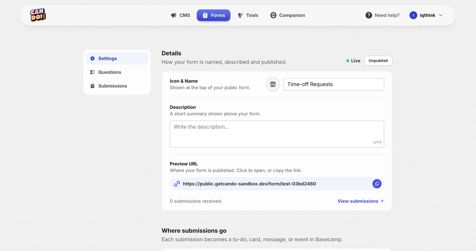 Set it up in Can Do — Can Do on desktop